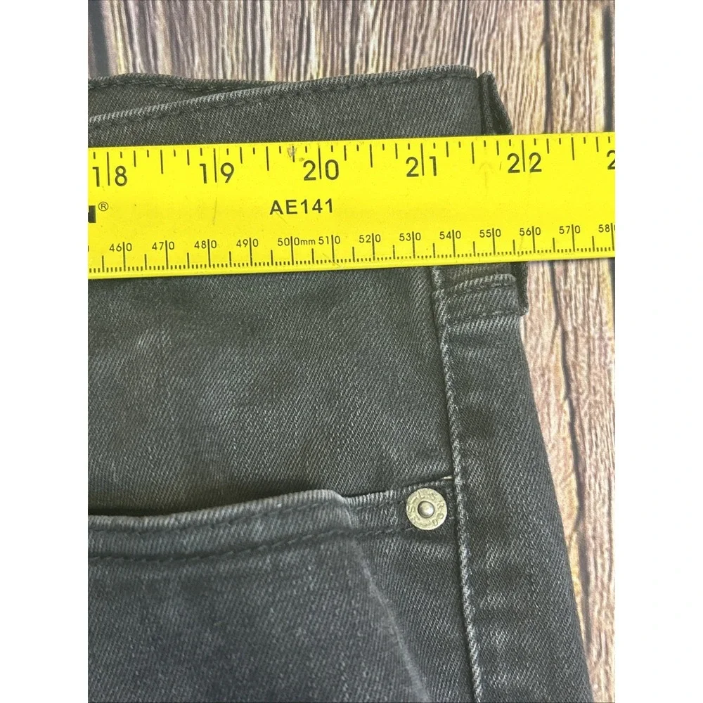 Levi's 551 Jeans Original Fit Straight Leg‎ Black Denim Pants Men's 44W/30W